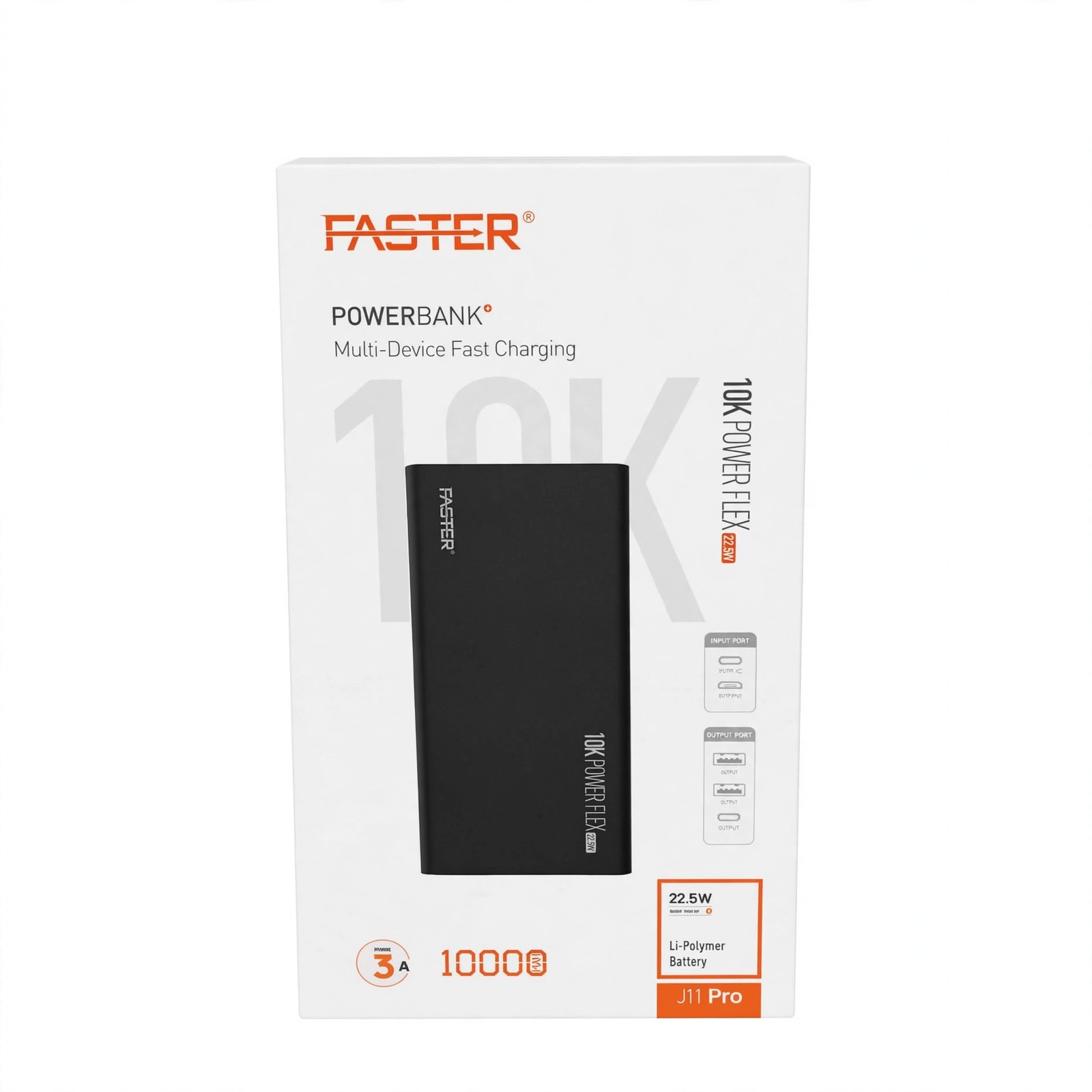 Faster 10K Power Flex J11 Pro 10000mAh 22.5W Power Bank