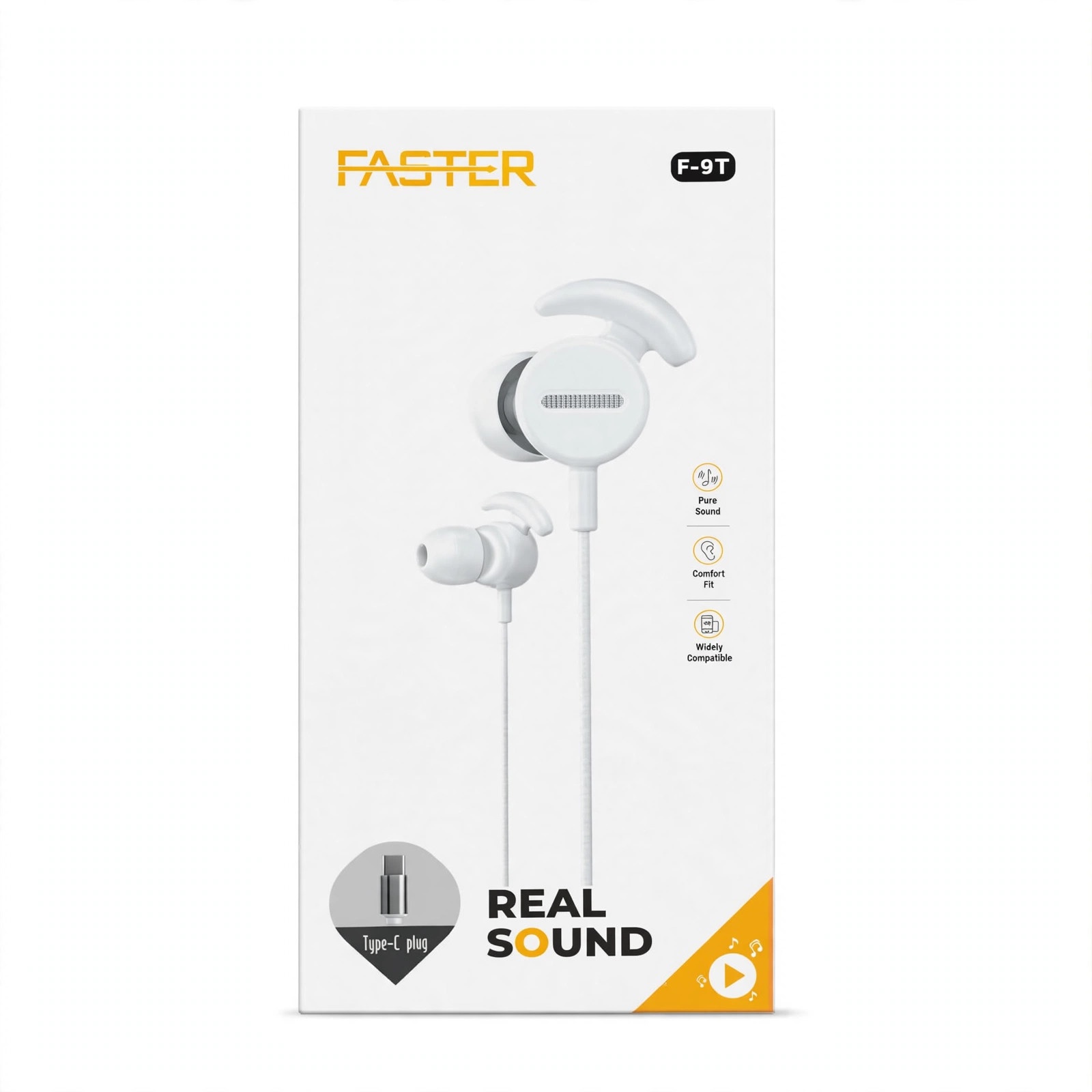 Faster F-9T Real Sound Earphone (Type-C)