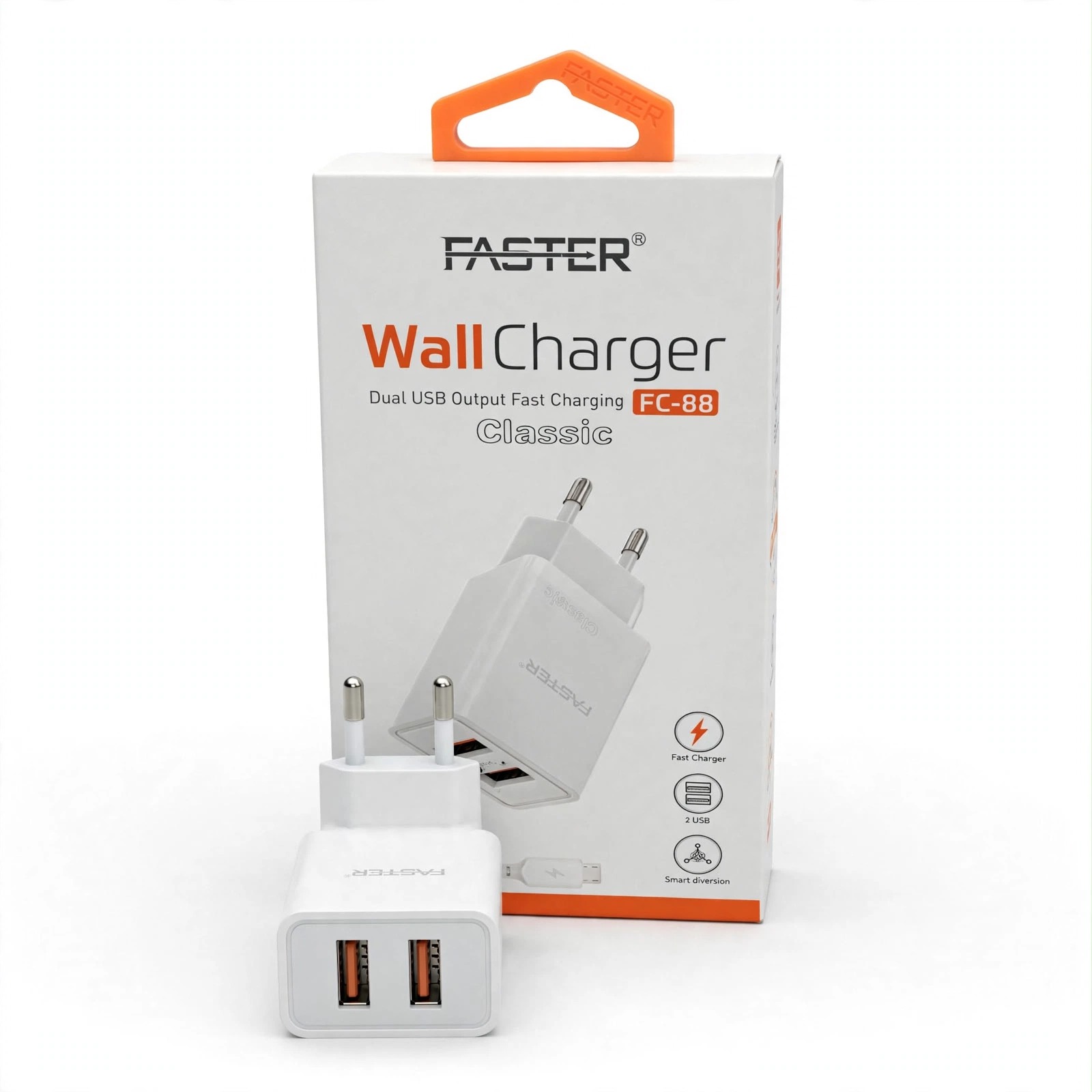Faster FC-88 Classic Dual USB Wall Charger