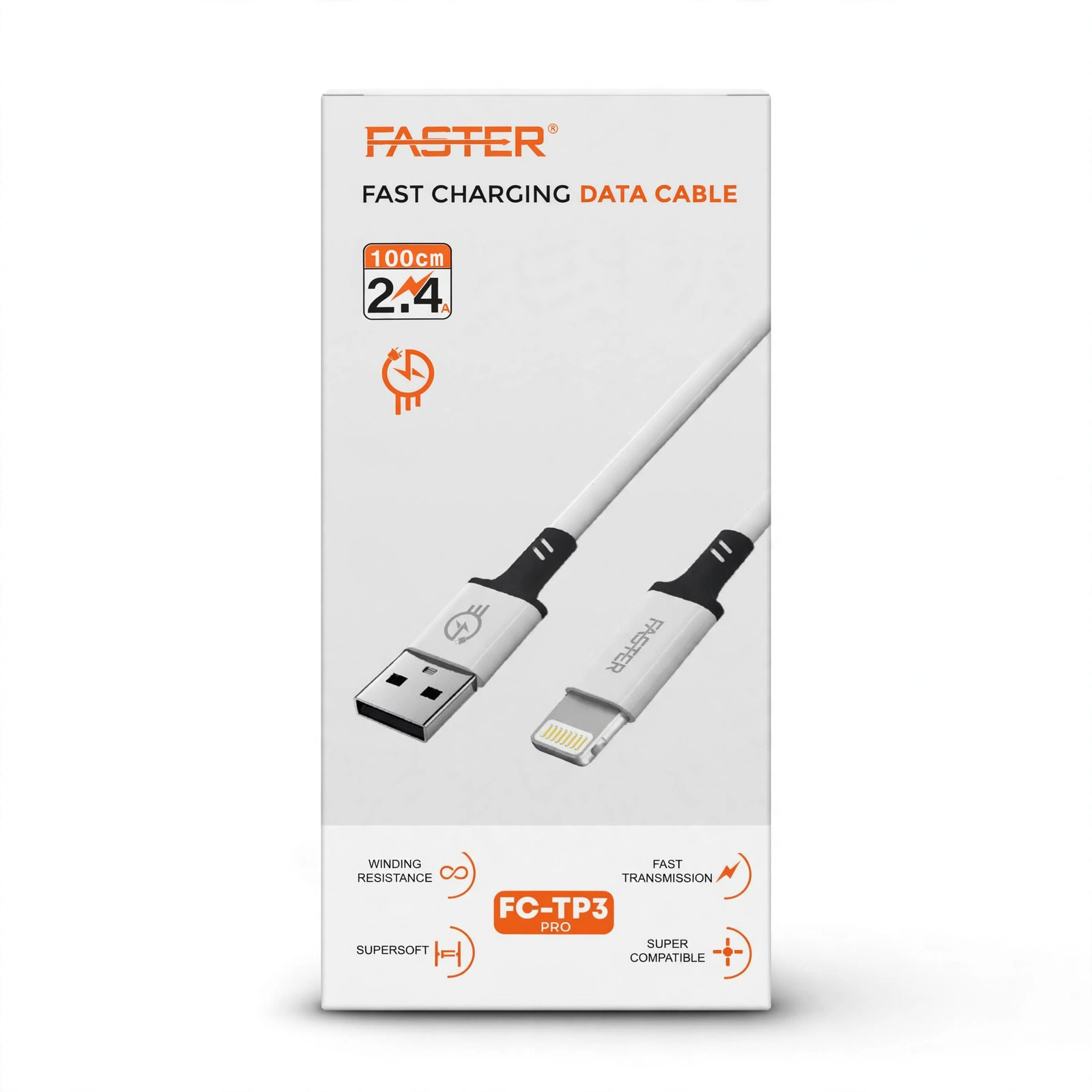 Faster FC-TP3 Pro Fast Charging Data Cable (USB to Lightning)