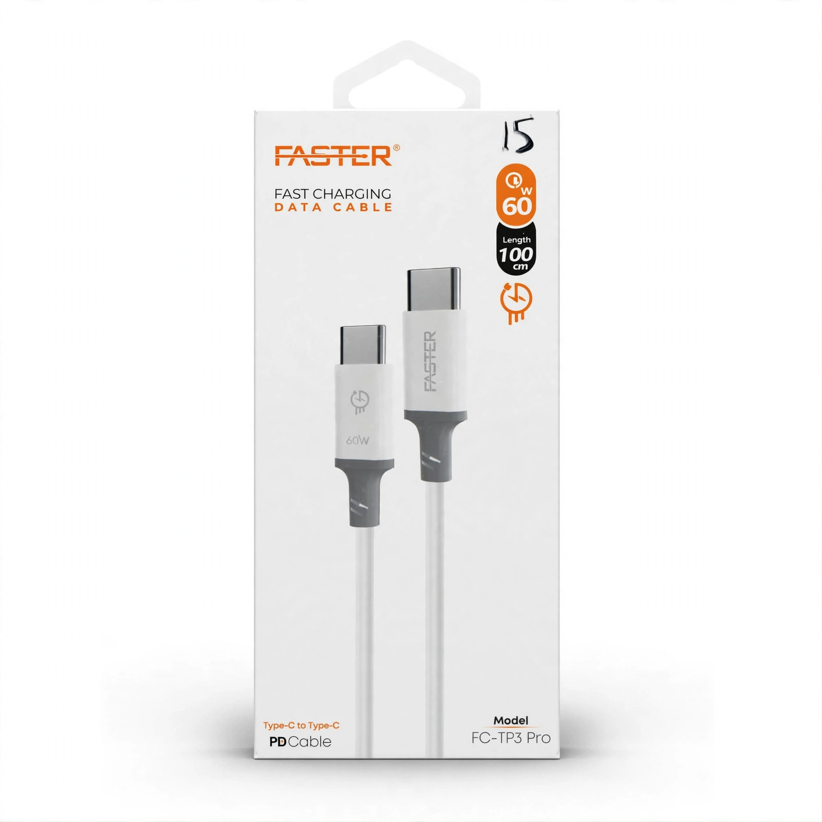Faster FC-TP3 Pro Type-C to Type-C PD Cable (60W)