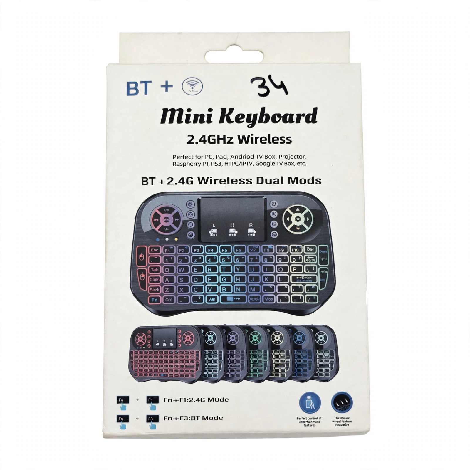 Mini Keyboard 2.4GHz Wireless (BT + 2.4G Dual Mode)