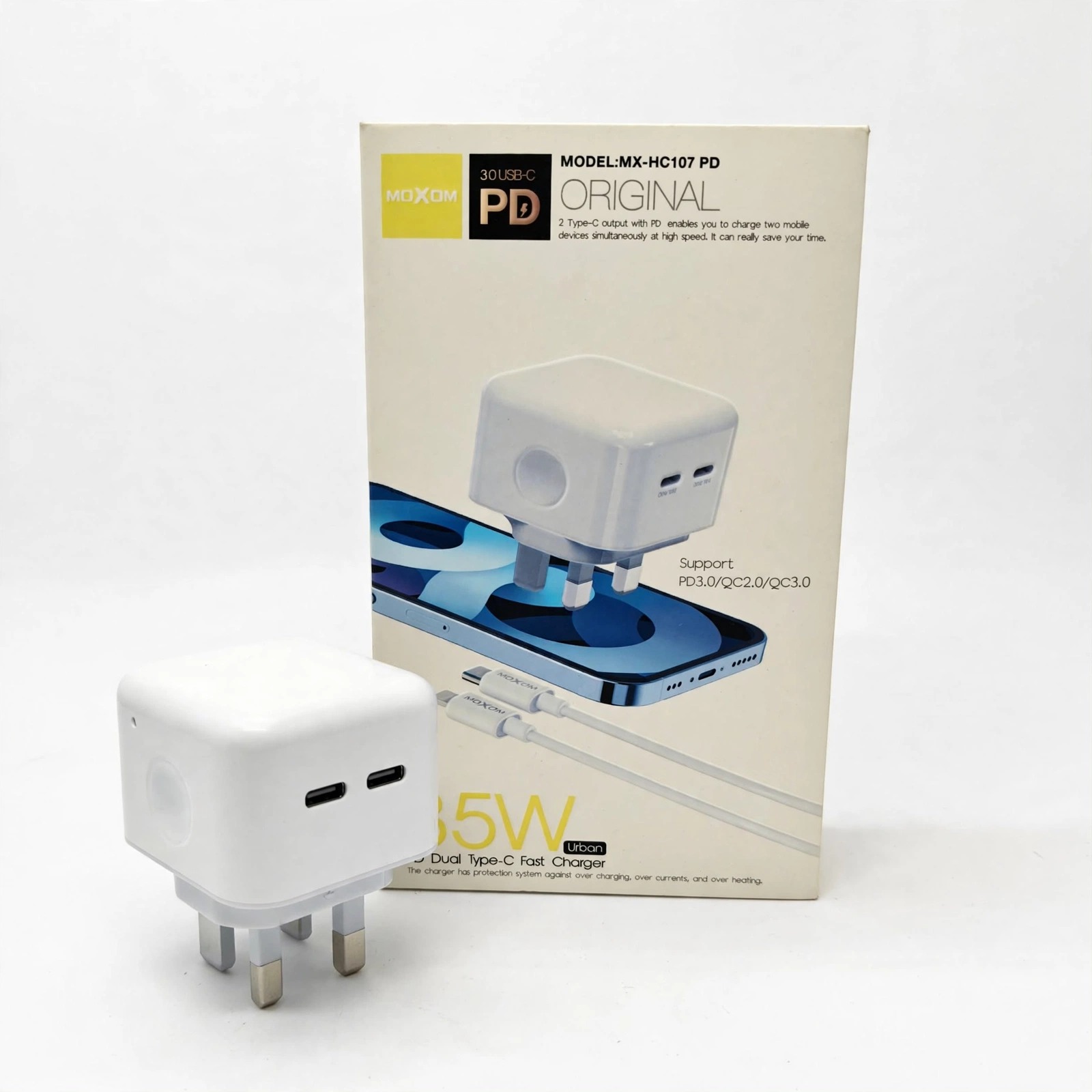 Moxom MX-HC107 PD 35W Dual Type-C Fast Charger