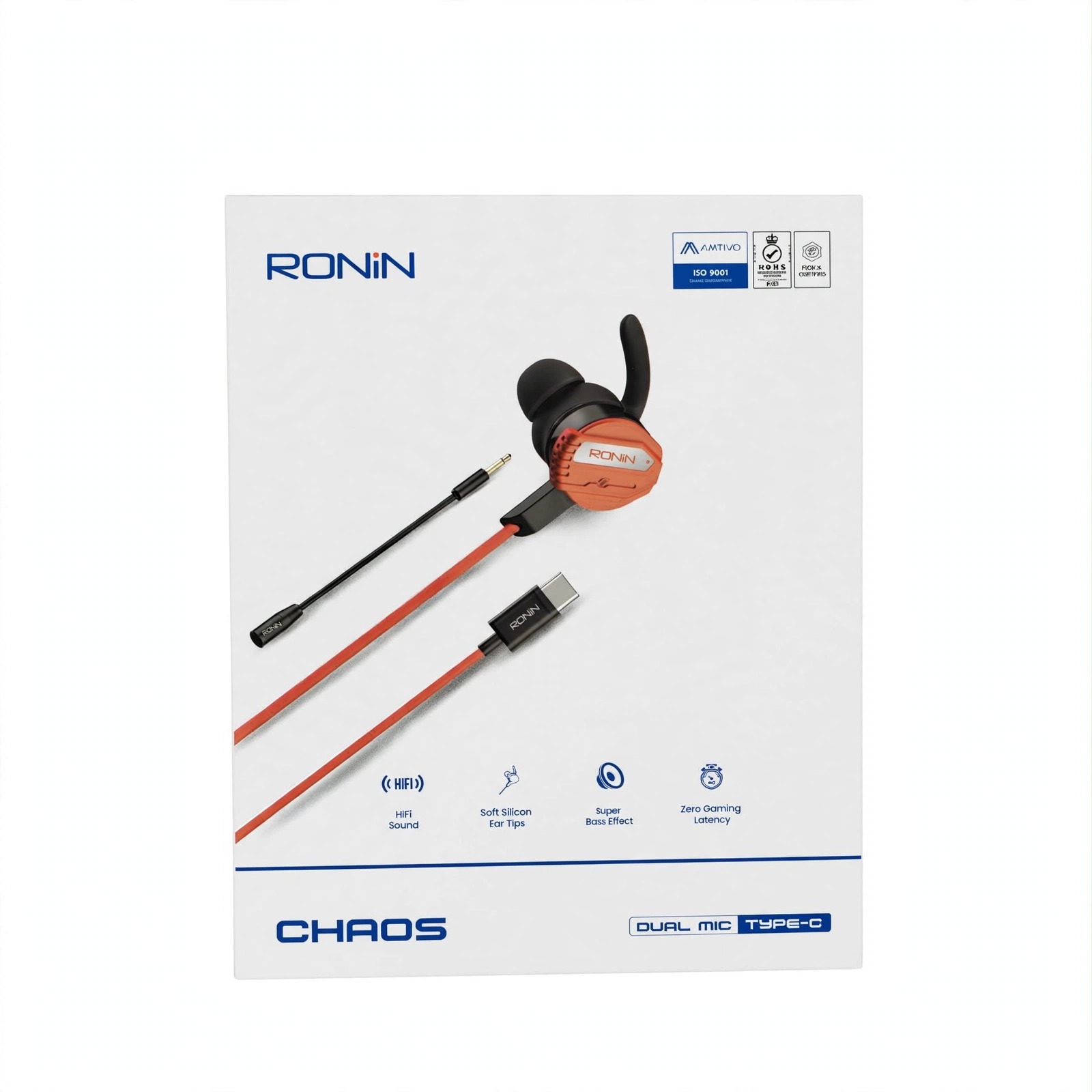 Ronin Chaos Dual Mic Type-C Gaming Earphone
