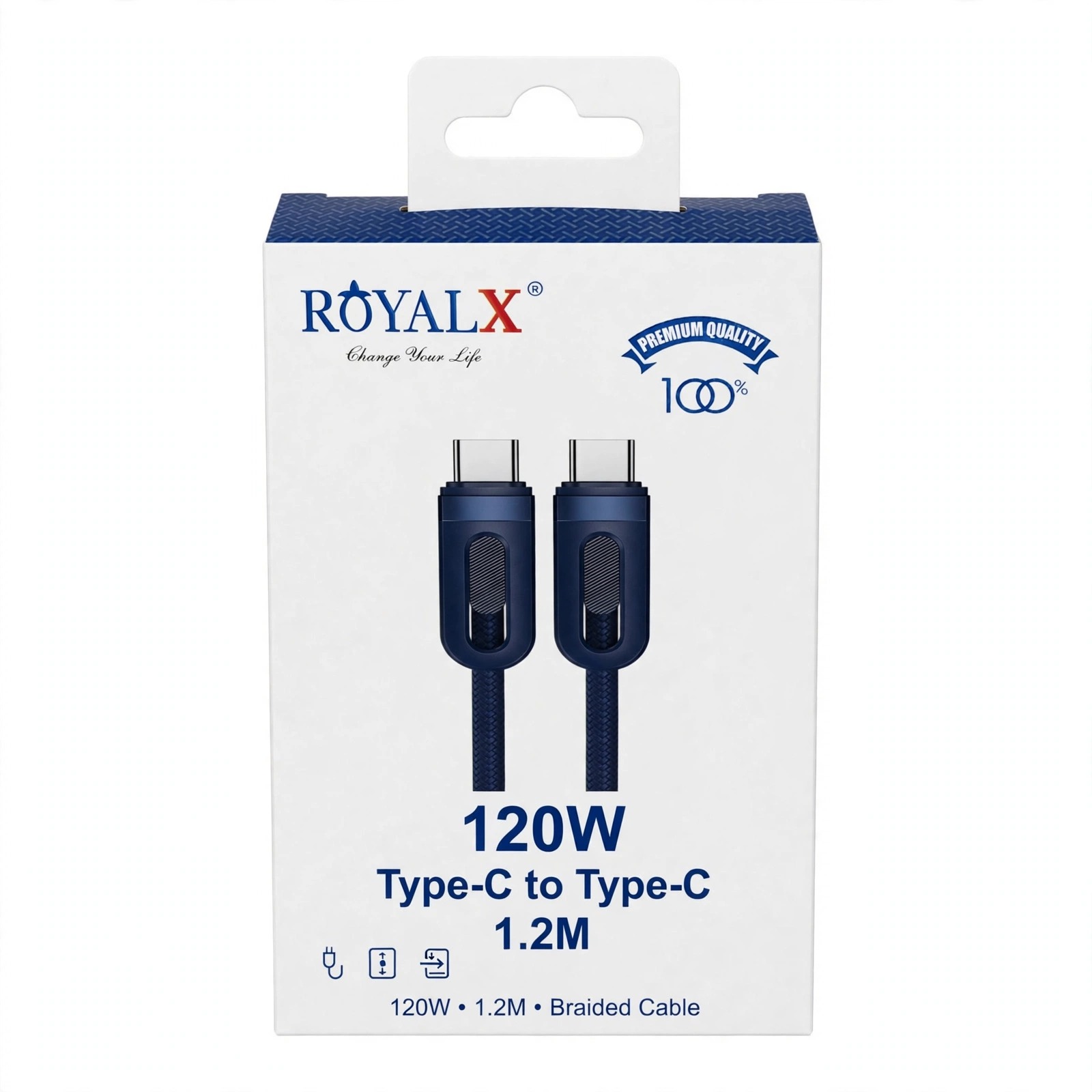 RoyalX Type-C to Type-C Cable (120W, 1.2M)