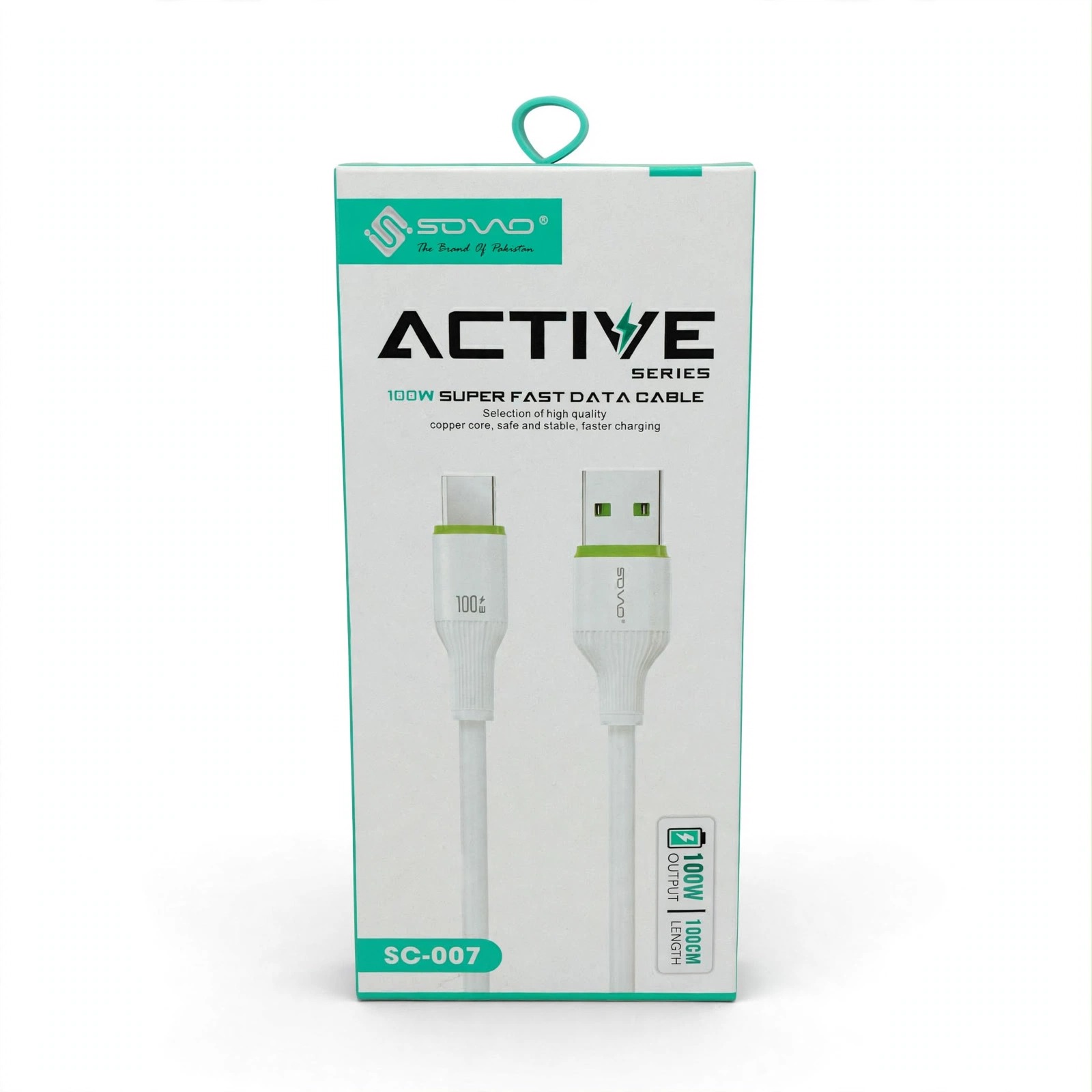 Sovo Active SC-007 100W Super Fast Data Cable – Type-C, 1 Meter