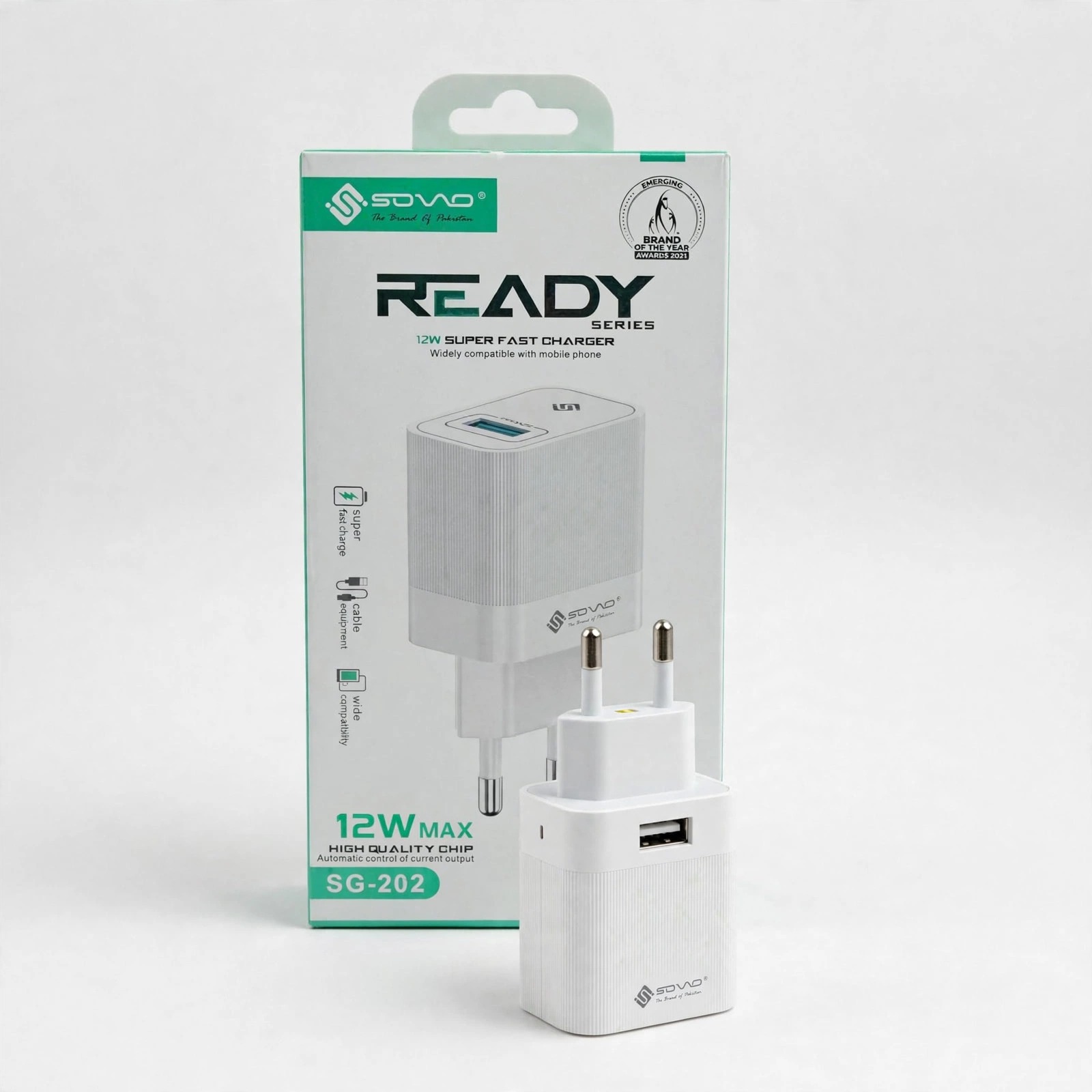Sovo SG-202 Ready Series 12W Super Fast Charger
