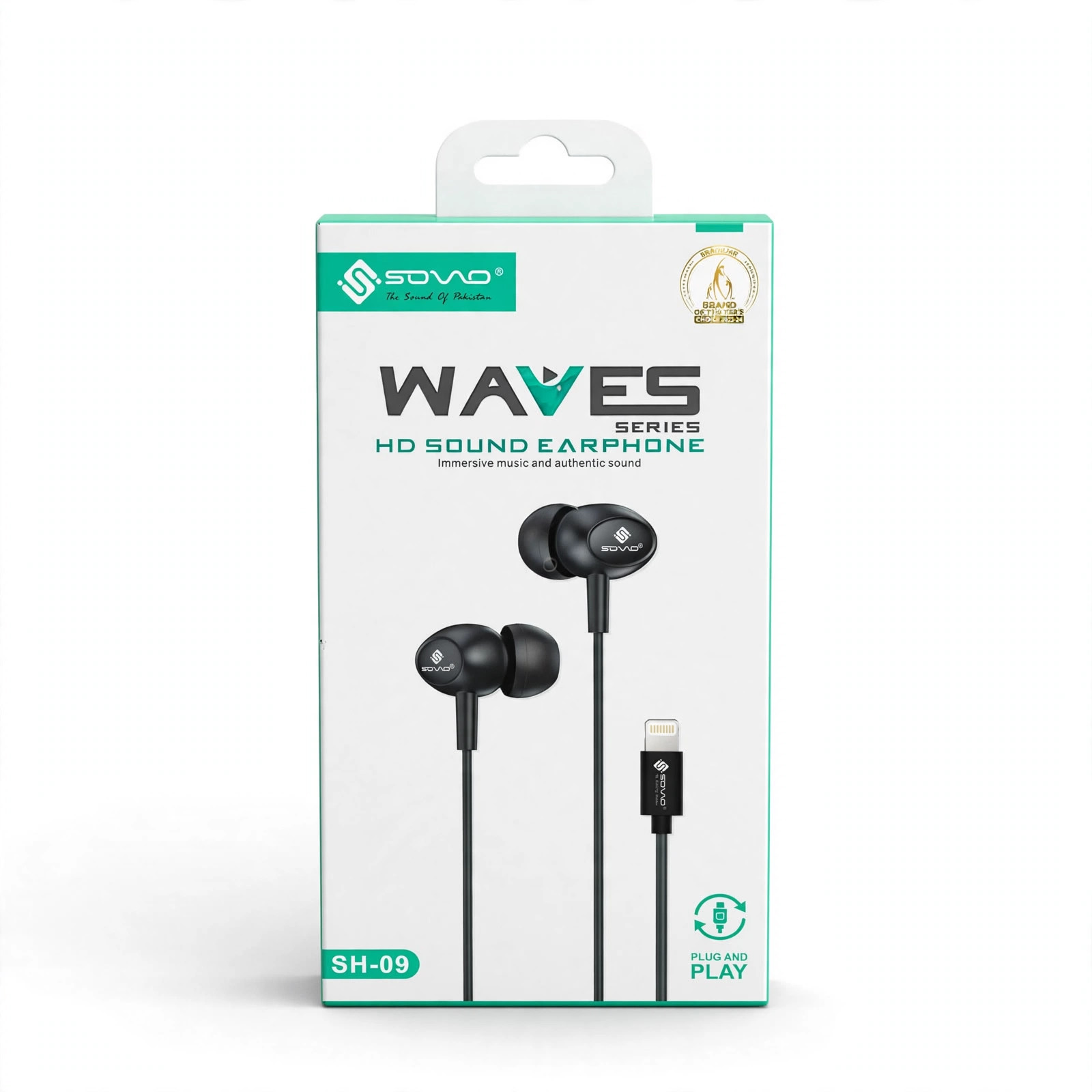 Sovo Waves SH-09 HD Sound Earphone (Lightning)